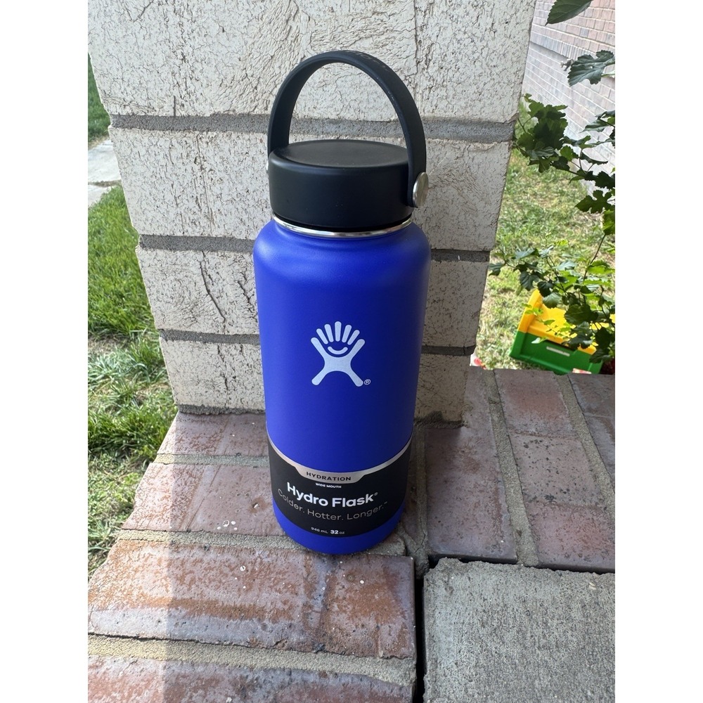 Discontinued Hydro Flask 32oz Wide Mouth Bottle Screw Cap BLUEBERRY RARE NEW